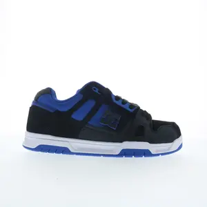 DC Stag DC01813420-BLKBLU Mens Black Nubuck Skate Inspired Sneakers Shoes