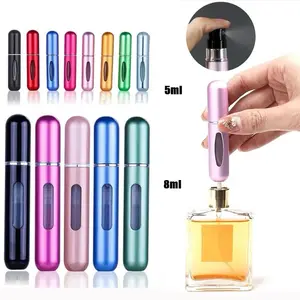 Perfume Spray Travel Bottle - 5ml & 8ml - Available in Multiple Colors - Includes Spray nozzle - Tin Canister
