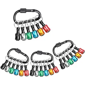 24 count 1/4 Hex Shank Drill Bit Holder  Extension Bar Quick Release Bit Holders for  Driver Drill Bit,  Bit Holder,  Alloy, 3lbs Load Capacity