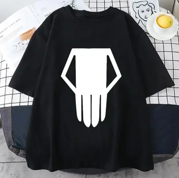 Minimalist Simple White Geometric Palm Hand Silhouette Abstract Line Drawing Cotton Tee Summer Cool 100% Clean Basic Aesthetic Daily Casual Unisex Outfit
