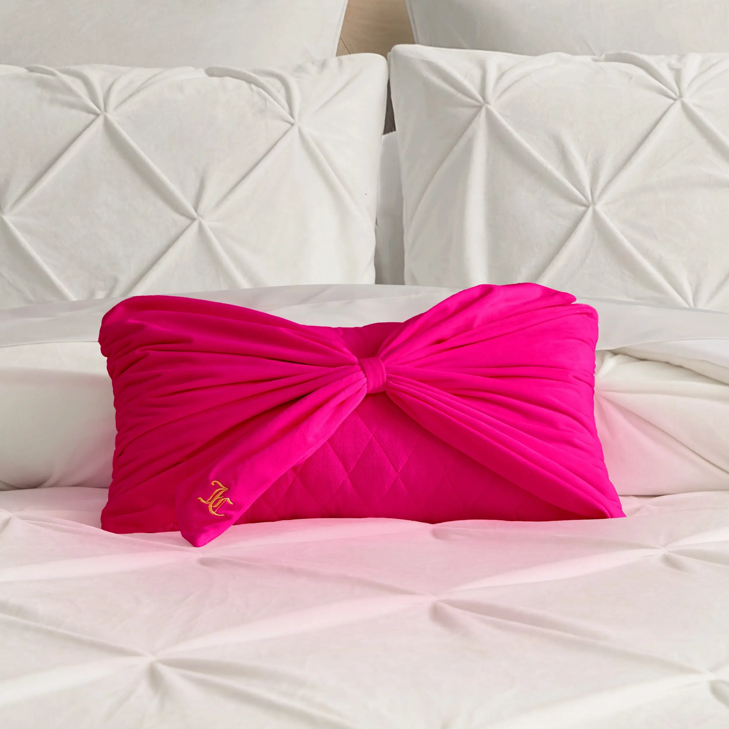 Juicy Couture Velvet Bow Decorative Pillow