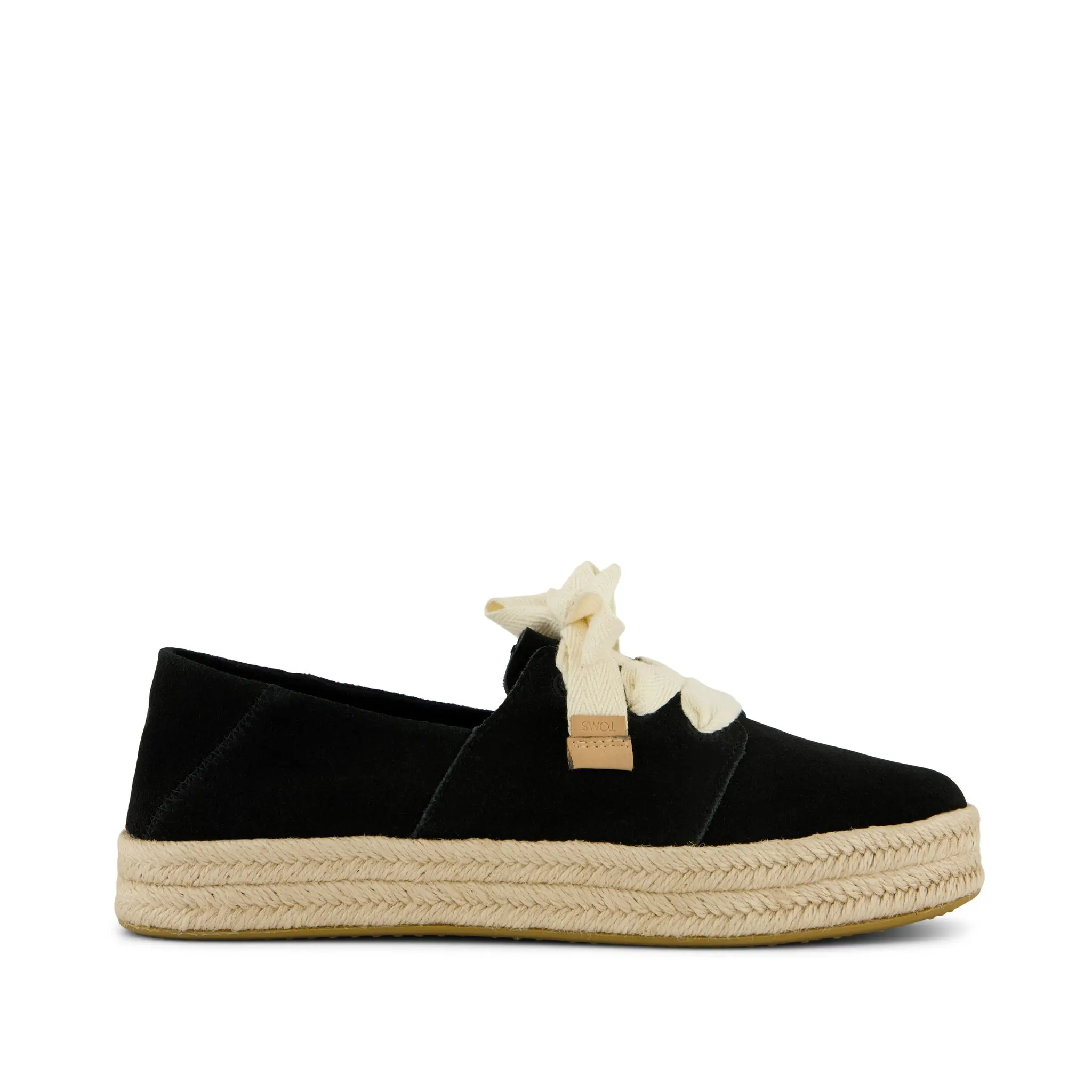 Womens Carolina Lace-Up Espadrille Black Suede Womens Carolina Lace-Up Espadrille Black Suede