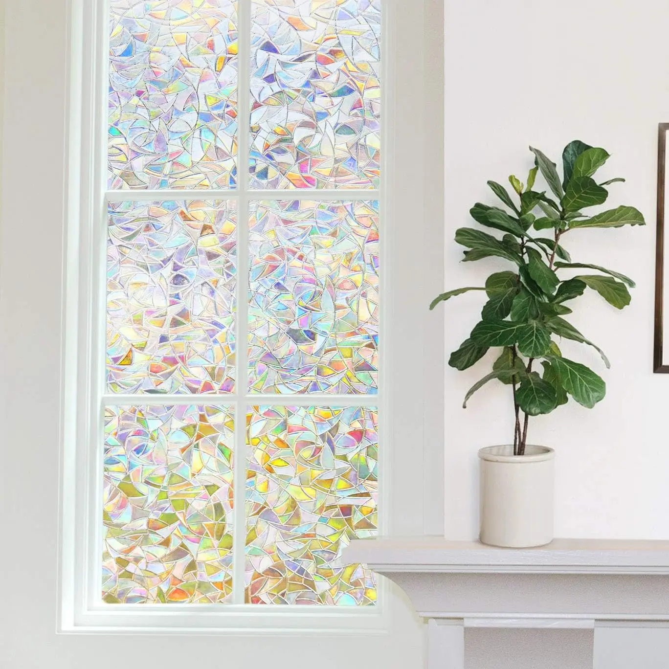 Durable Vinyl Decorative Sun Catcher Sticker - Easy-Remove Home Decor for Windows, Glass Doors, Kitchen, with Semi-Protection and Privacy