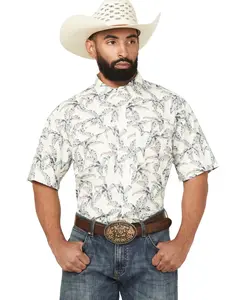 Ariat Men's Venttek Outbound Palm Tree Print Short Sleeve Button-Down Western - 10058789