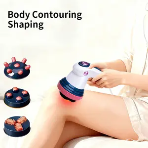 Handheld Vibrating Massager for Neck Back ShouldersWaist Legs and Feet with 4 Washable Pads Body SculptingMachine for Relaxation