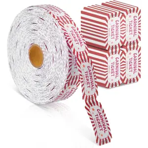 1000 Pcs Single Roll Carnival Raffle Tickets for Carnival Theme Party Decorations