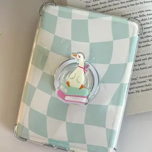 Cute Goose Reading Book MagSafe Phone Grip – Kawaii Duck on Books Magnetic Pop Socket & Kickstand – Book Lover Gift