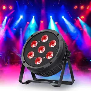 LED PAR Stage Light with 7 RGB LEDs, Adjustable Bracket, Color Wash and Strobe Effects – Perfect for Home Parties, DJ Setups, KTV, Clubs, Birthday Celebrations, Weddings, Live Shows, Holiday Events, and Halloween – Compact, Lightweight, and Plug &