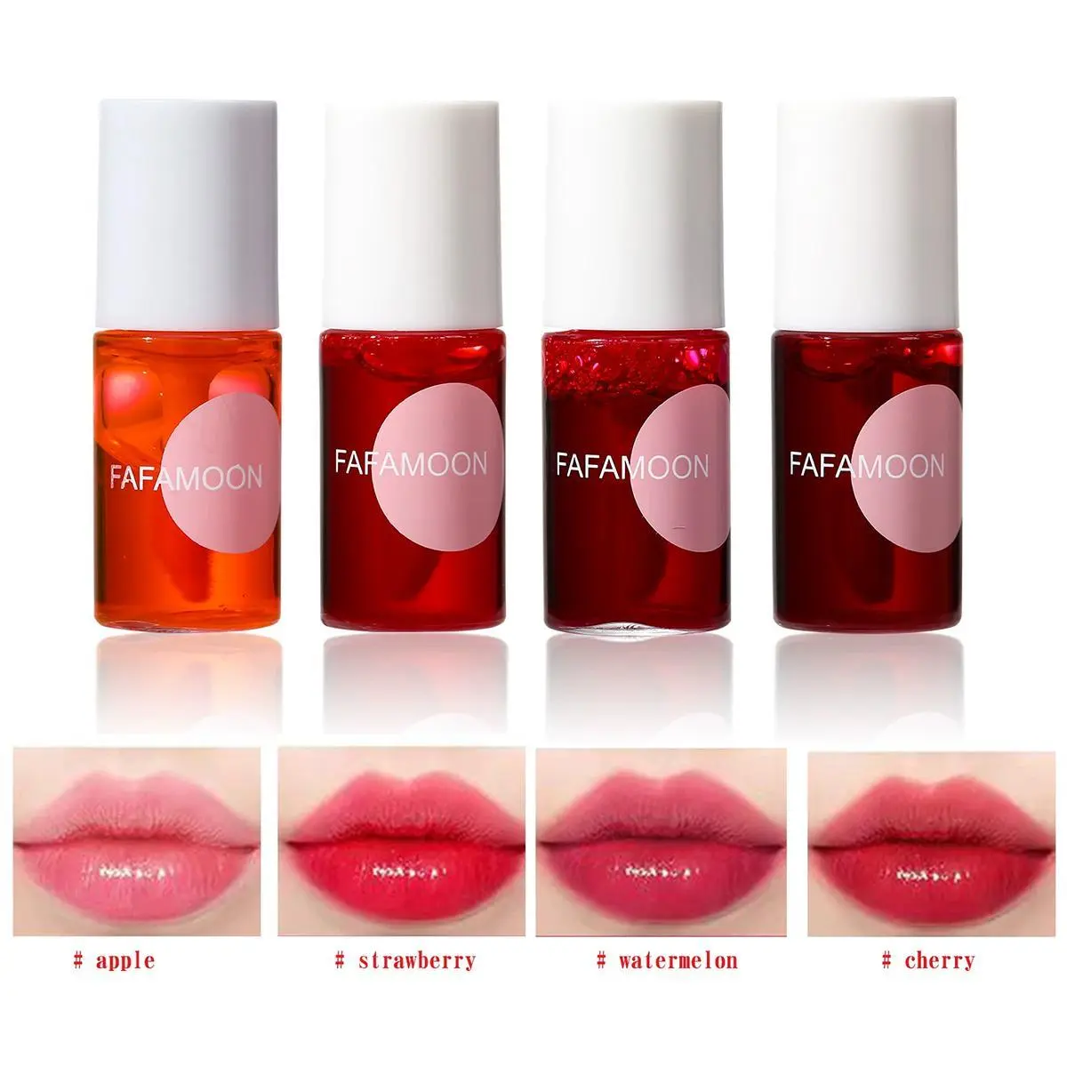 4 piece FAFAMOON lip color set, moisturizing lip color magic liquid matte lipstick, durable waterproof lip color, multi-purpose lip color and powder blusher, Valentine's Day gift
