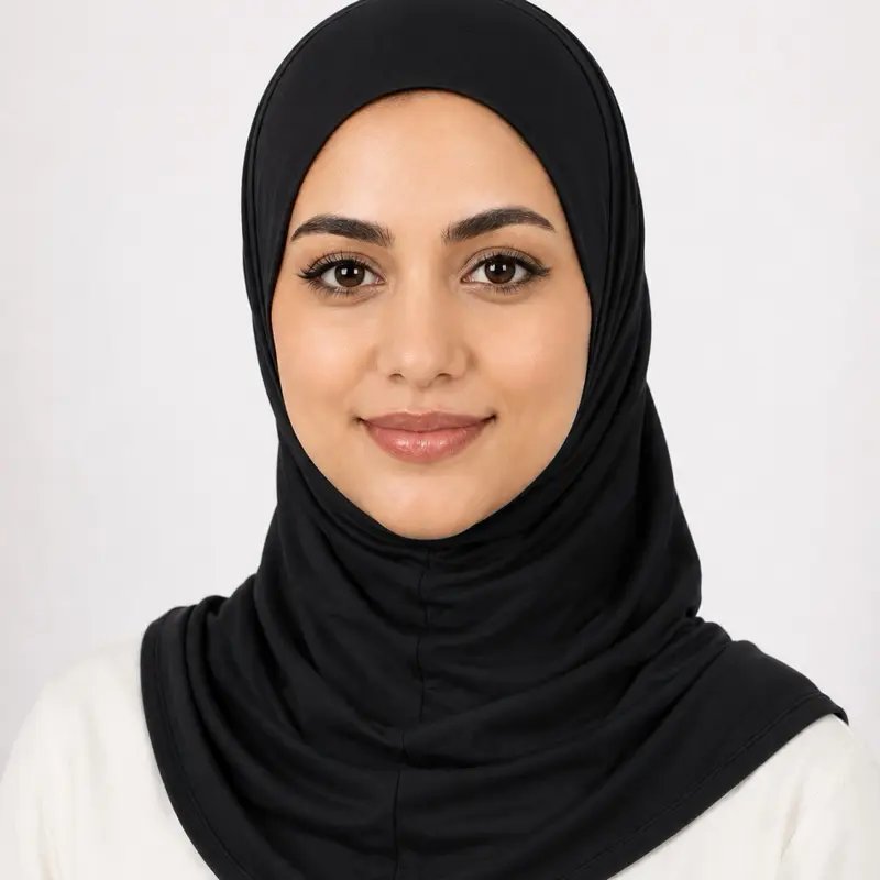 Adults' 2-Pcs Plain Instant Cotton Jersey Hijab Set with Matching Undercap, Modesty Hijab, Muslim Headscarf Cover, Breathable Lightweight Cotton Fabric for All Seasons