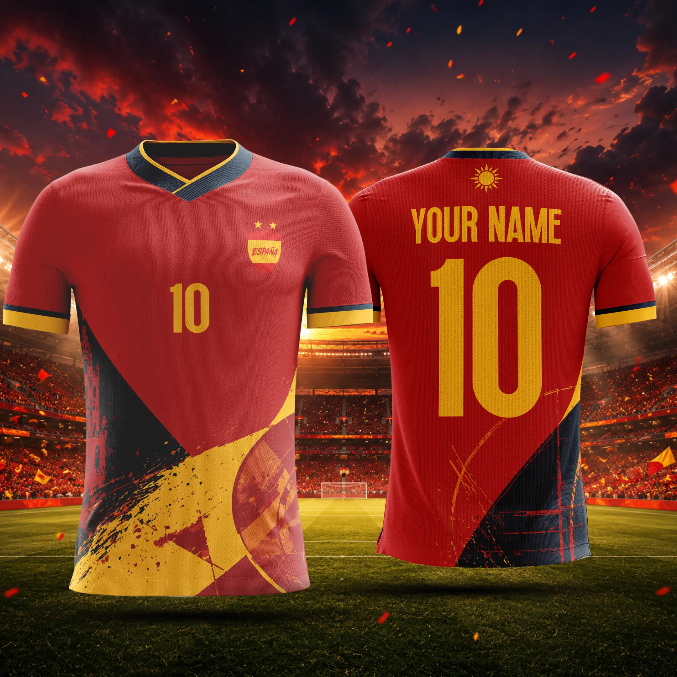 Spanish Heritage Personalized Soccer Jersey – Custom Name & Number