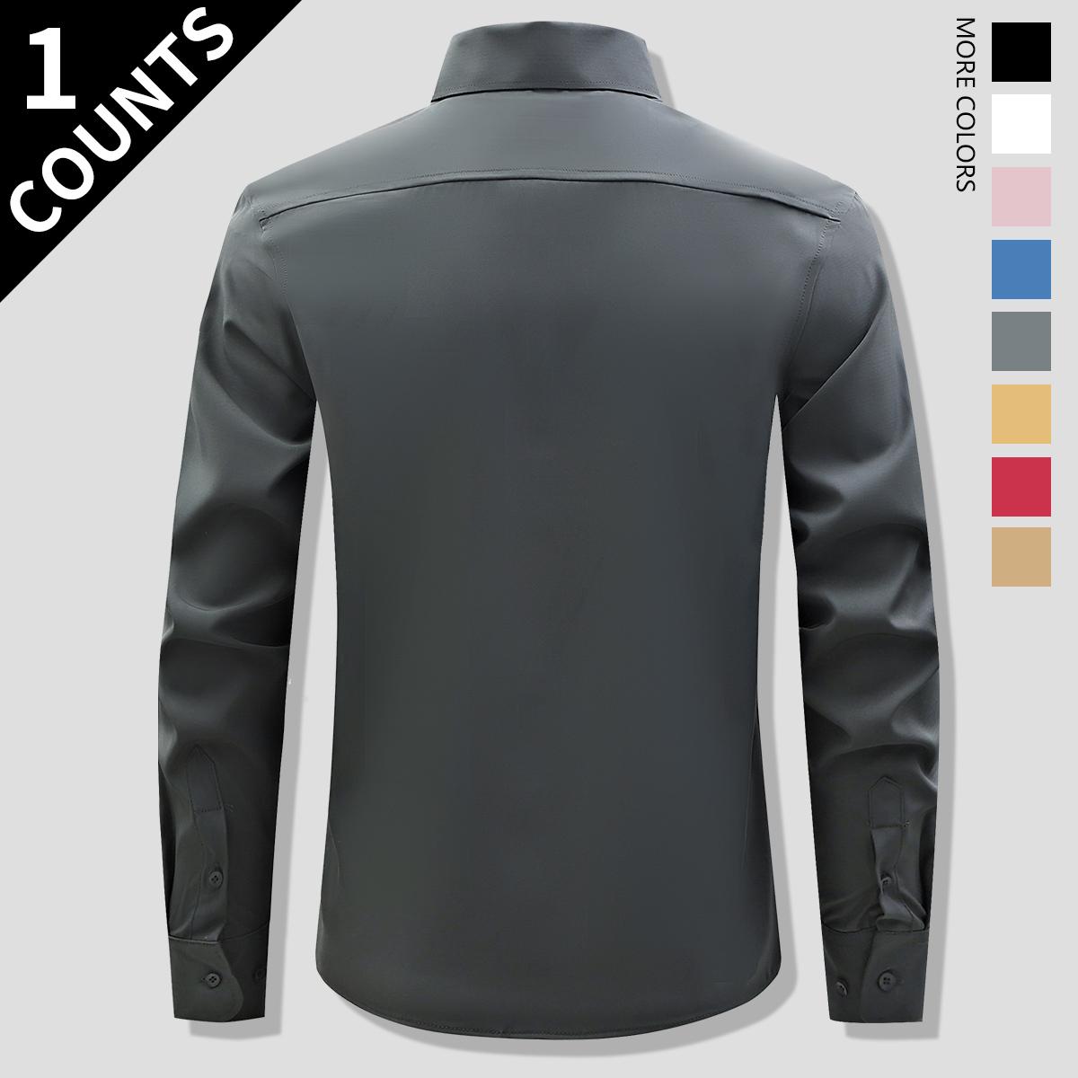 Men's Classic Slim Fit Dress Shirt – Professional Long Sleeve Button-Down – Versatile Tailored Look for Business, Weddings, and Everyday Essentials