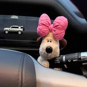 Car Turn Signal Dog Plush Toy, Dashboard Decoration, Car Interior Ornament, Female Doll, Cute Pet Accessory, Vehicle Decorative Item
