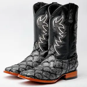 Grey Boots - Square Toe