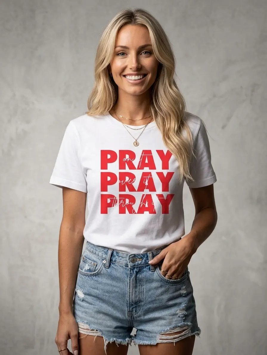 Pray On It, Pray Over It, Pray Through It Unisex T-Shirt