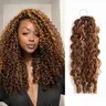 OQ HAIR Highlight 4/27 Burmese Curly Crochet Human Hair 50g Pre-separated Feather Honey Blonde Crochet Human Hair Invisible Miracle Knots Hair #TikTokShopFallDealsForYou