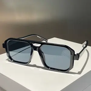 1 square plastic frame fashion trend Y2K personality style retro large frame fashion glasses - decorative glasses, with colored lenses, perfect for gifts, durable glasses