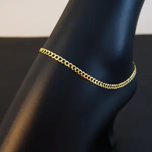10K Gold Anklet for Women | Classic Link Design