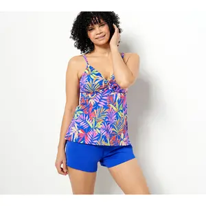 Kim Gravel x Swimsuits For All Tie Front Top and Short Set Kim Gravel x Swimsuits For All Tie Front Top and Short Set