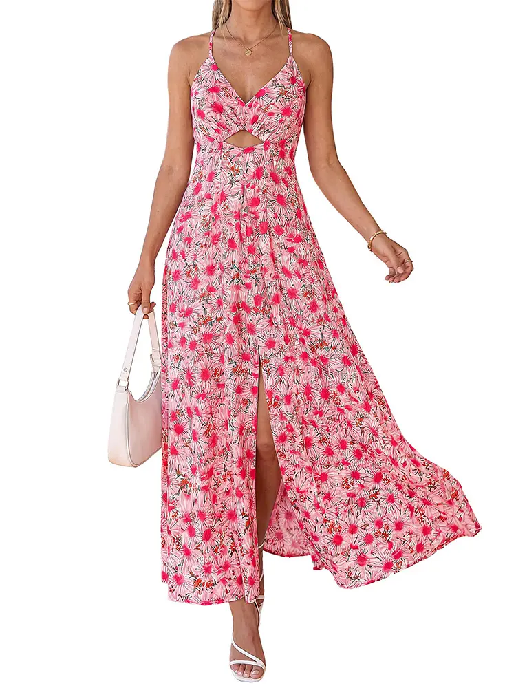 BTFBM Summer Dresses for Women 2026 Spring Floral Spaghetti Strap Smocked Cutout Maxi Dress Resort Beach Vacation Outfit - TikTok Shop BTFBM Summer Dresses for Women 2026 Spring Floral Spaghetti Strap Smocked Cutout Maxi Dress Resort Beach Vacation Outfit - TikTok Shop