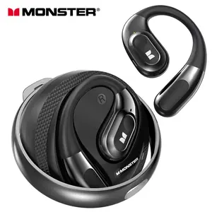 Monster wireless Bluetooth earbuds, open-back design, Bluetooth 5.4 for clear calls, stylish rotating charging case with lanyard, Type-C charging, comfortable fit, 24-hour battery life, IPX5 waterproof, sports earbuds, a must-have for fitness.