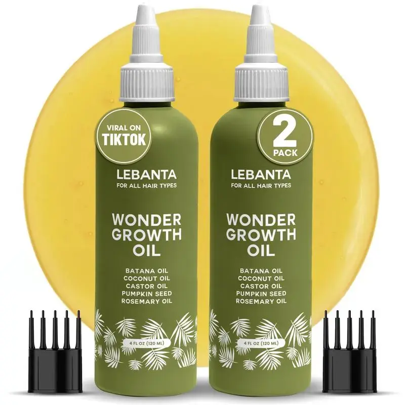 Lebanta Batana Oil For Hair Growth - 100% Pure, Raw & Natural Blend With Organic Castor, Pumpkin Seed, Coconut and Rosemary Oil - Thicker, Stronger Hair For Men & Women Scalp