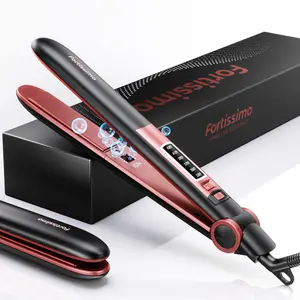 Negative Ion Hair Straightener, Professional Ceramic Flat Iron, Hair Straightening Iron, Fast Heat 2 in 1 Curler & Straight, Comfortable Hair Styling Tool for Home & Salon Use
