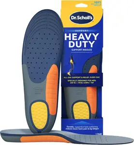 Heavy Duty Support Insoles – Big & Tall 200+ lbs, Shock Absorbing Arch Support  Dr. Scholl’s (Men 8–14)