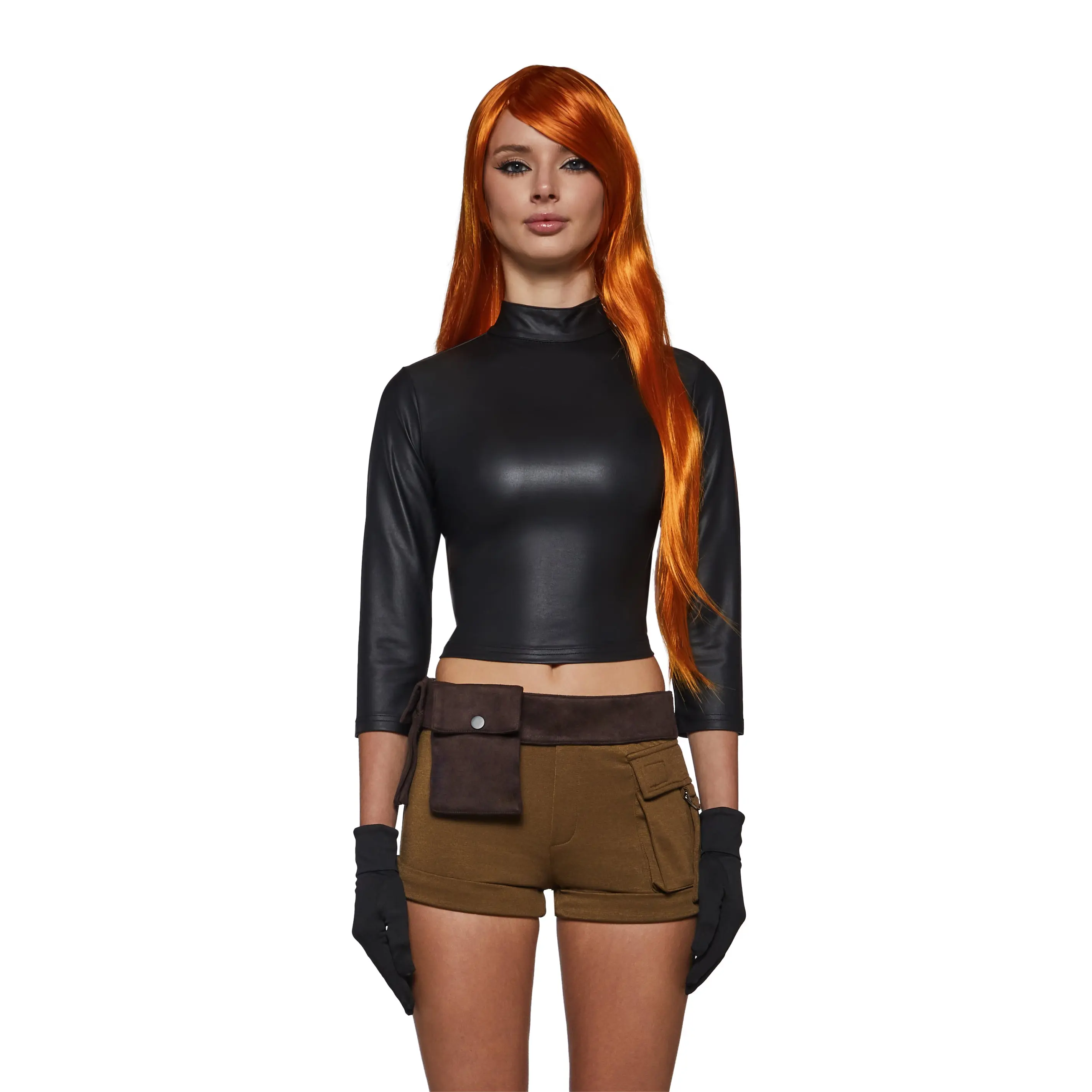 Cartoon Possible Spy Costume and Wig Set