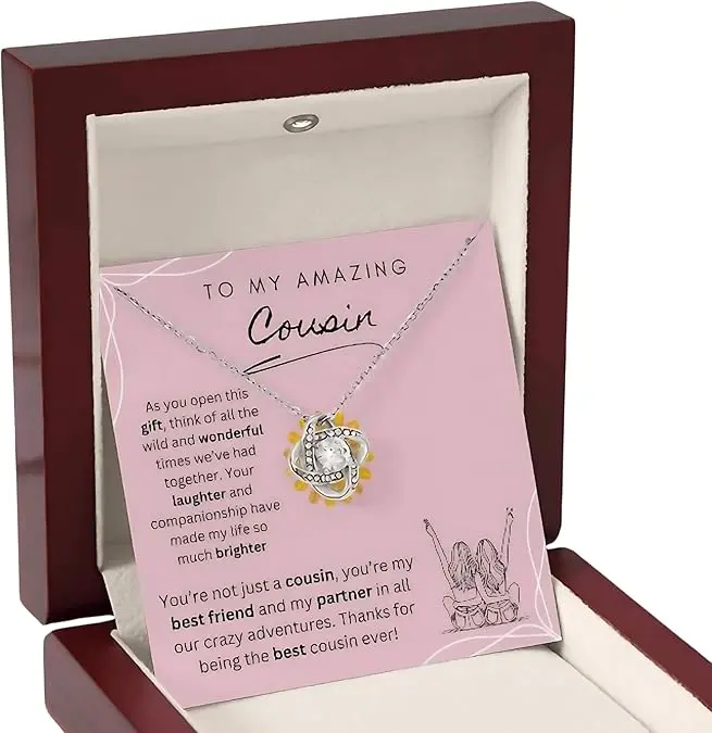 Cousin Gift Meaningful Necklace for Cousins, Thoughtful Birthday Gift for Cousin Sister, Sentimental Jewelry for Best Cousin Ever, Friendship Gift for Cousins