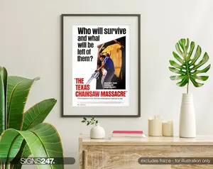 The Texas Chainsaw Massacre Movie Poster | Movie Prints For Cinema Rooms | Wall Art | Home Décor