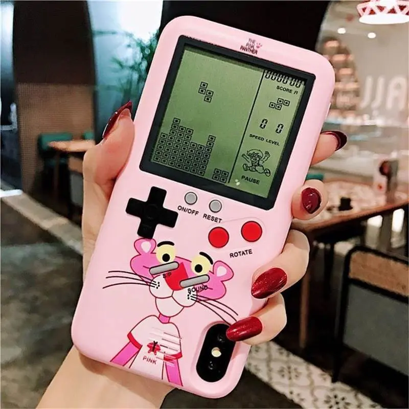 Tetris game console compatible phone case, Apple cartoon cover from childhood