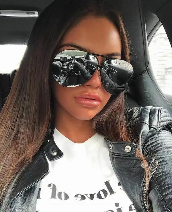 Shadz Women's Oversized XL Metallic Full-Rim Aviator Sunglasses - Texas Style, Bold Statement, UV400 UV Protection Lens, Modern Sunglasses, Fashion Glasses Women, Female Fashion Accessories