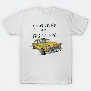 Tom I Survived My Trip To NYC White T-Shirt Size S-4X Casual