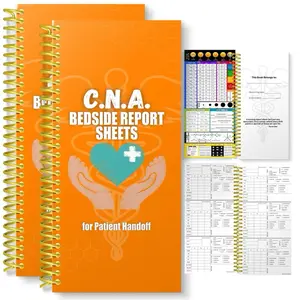 CNA Bedside Report Sheets Shift Report Book for Patient Handoff 360 Templates per Book Pocket-Sized Durable Tear-Out Pages with Quick-Reference Front Page