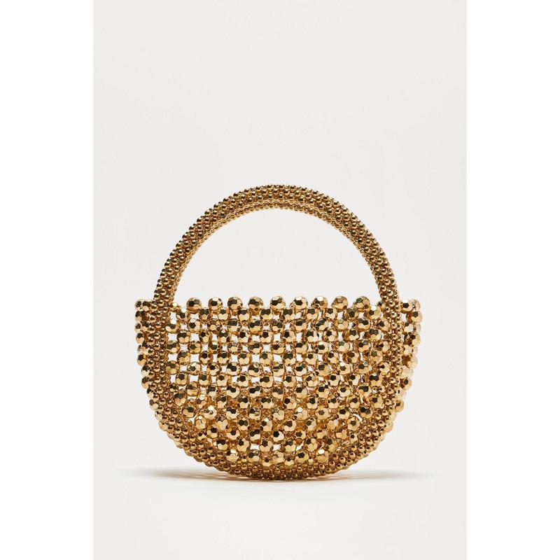 Golden Disco Doll Handbag - Gold
