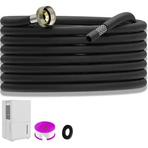 26FT Dehumidifier Drain Hose with 3/4 Inch FHT Leak-Proof and Rust-Resistant Connector Portable AC Tangle-Free Thickened Drain Hose Indoor Perfectly Fit Most Dehumidifier Models