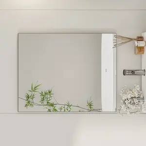 Eviva Sax 24" x 30" Rectangular Rosewood Metal Framed Mirror