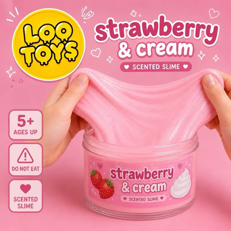 Loo Goo Thick Strawberry Cream Slime