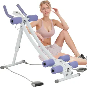 Home Gym Ab Workout Equipment, Ab Trainer Machine with Resistance Bands & LCD Display, Height Adjustable Fitness Equipment for Abdominal Exercise and Strength Training Ab Machine tiktok shop row Machine weight limit