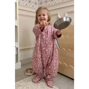 günamüna® Unisex Baby Long Sleeve Footie Sleep Bag, Easy Diaper Changers 1.0 TOG