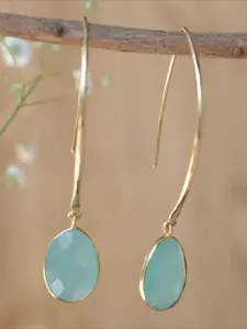 One Elegant Golden Color Copper Drop Earrings, Handmade Oval Synthetic Cubic Zirconia Dangle, Birthstone Jewelry Gift for Daily & Christmas Occasions The Perfect Gift For Ladies and Girls