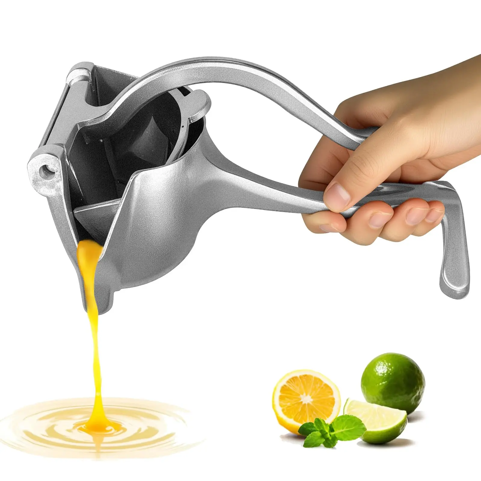Hand Juicer Squeezer - Portable Multifunctional Manual Fruit Juicer Quiet Operation Easy Cleaning Detachable Head Press Sturdy Food Grade Juicermachine Kitchen Gadget Utensils