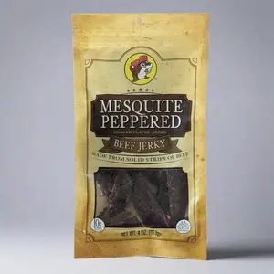 Buc-ee's Mesquite Peppered Beef Jerky - Authentic Texas Smoked & Spicy Jerky, 100% Solid Beef, High Protein, Low Carb, On-the-Go Snacking, 4 oz, Dried Meat