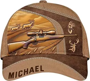Custom Hunting Cap for Men – Personalized Name Hat – Deer Hunter Baseball Cap Gift for Outdoorsman