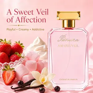 Paruvea Amaris Veil Extrait de Parfum – Strawberry Vanilla Skin-Scent Gourmand, Long-Lasting Sweet Perfume, 100ml (3.4 fl oz)