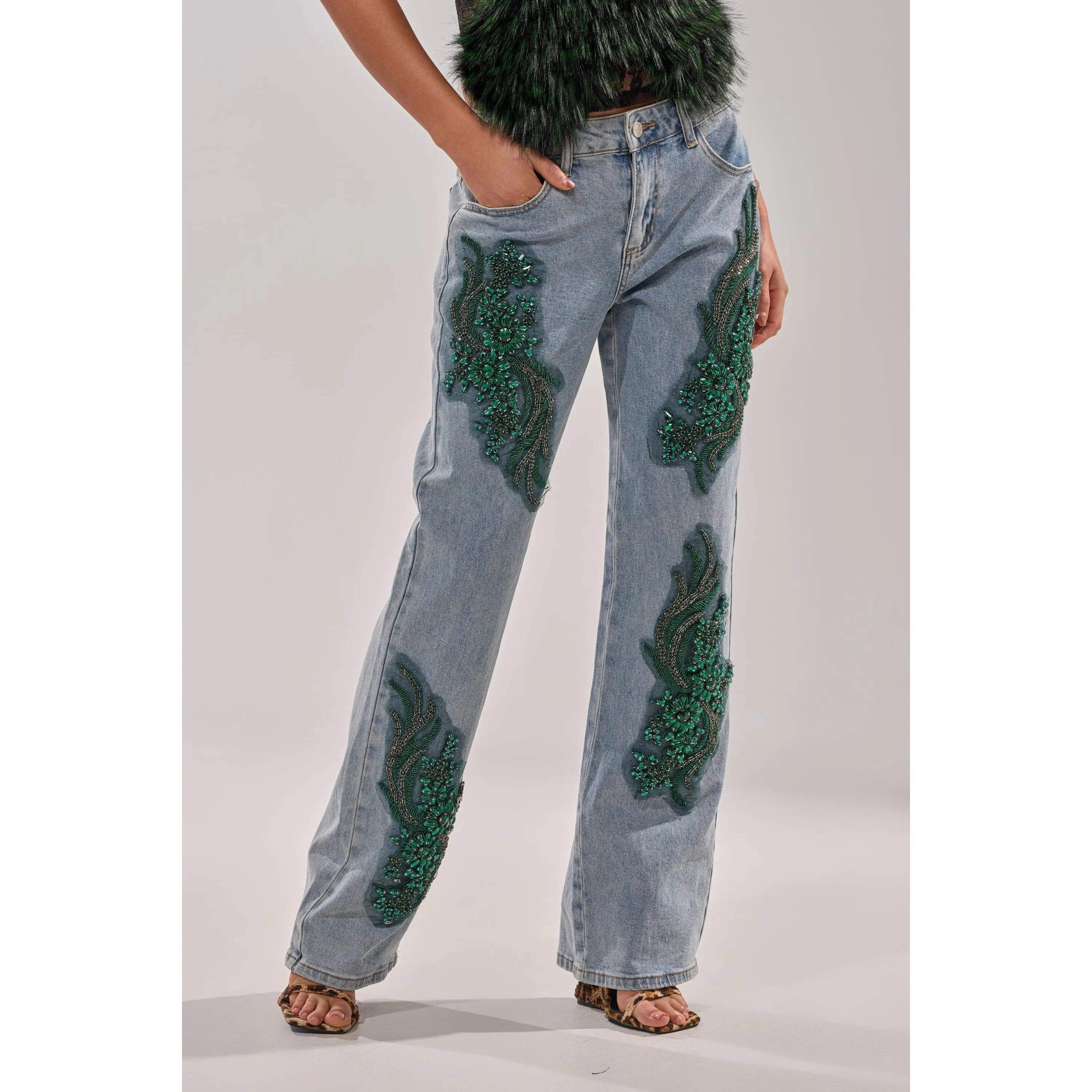 BILLIONAIRE BELLE RHINESTONE JEANS