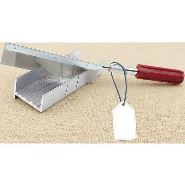 Precision Mitre Box Cutting Tool - Aluminum & Steel 6-Inch Set with K5 Handle & Razor Saw - Wood, Plastic & Soft Metals Cutter - 45 °   & 90 °   Angles, Durable & Lightweight - Made in USA soft grip hcs tool blade storage pouch military tactical pen