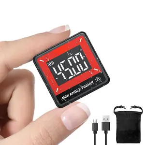 Small Digital Angle Finder , Rechargeble IP54   Digital Angle Gauge Inclinometer, Portable Backlight Angle Measuring Tool for Woodworking, Construction, Machinery, DIY