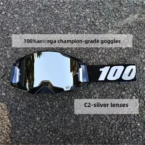 100% armega champion series goggles Quick Release Off-Road Motorcycle Goggles -Pro Motocross MX ATV Dirt Bike Racing Goggles, Anti-Fog UV Protection Lens, Adjustable Strap,Shockproof Eye Protection for Outdoor Adventure Riders Motorbike Gear performance